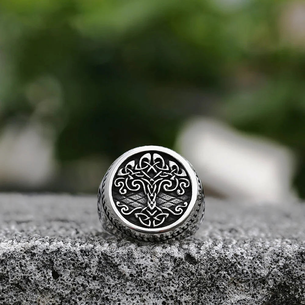 Bague Arbre De Vie Viking Vintage Pour Homme