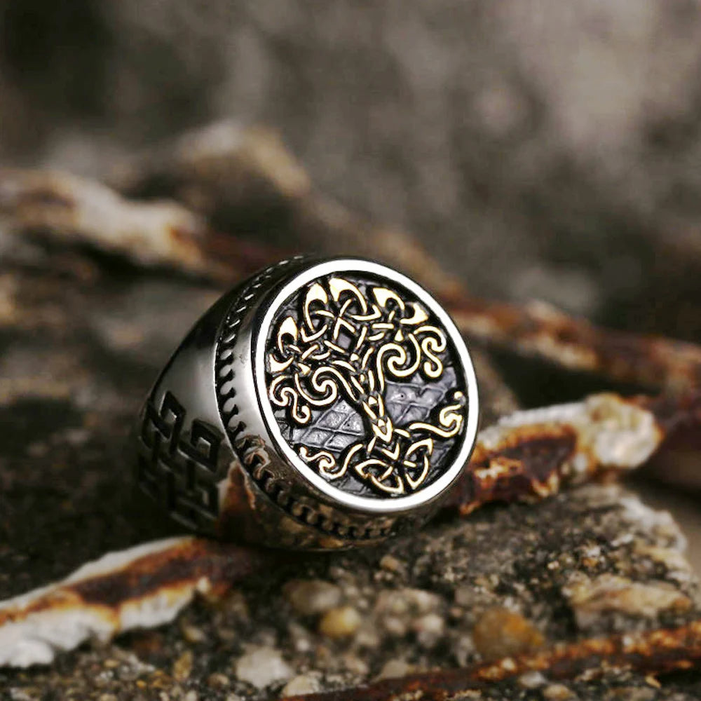 Bague Arbre De Vie Viking Vintage Pour Homme