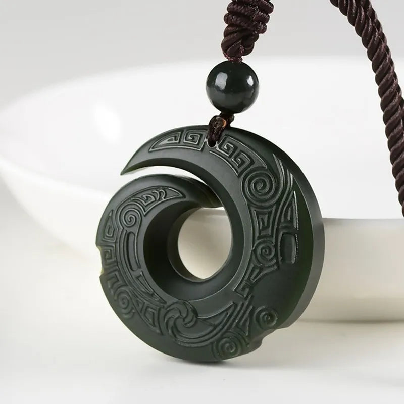Hetian Jade Anhänger Halskette für Männer