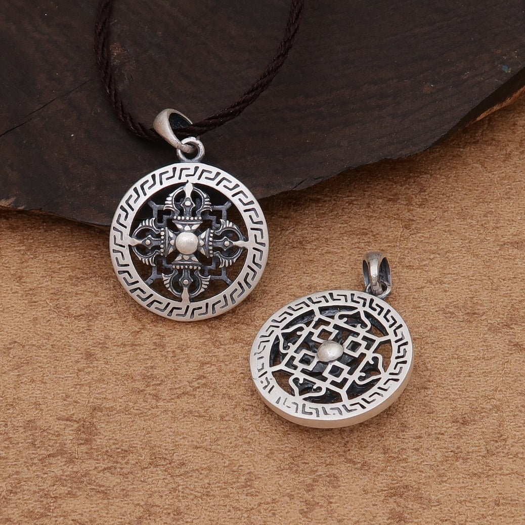 Antique Thai Silver Tibetan Pendant