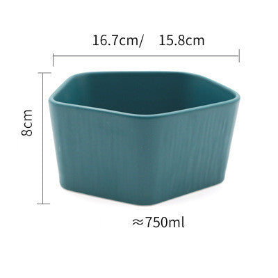 Nordic Ceramic Plate With Wooden Handle