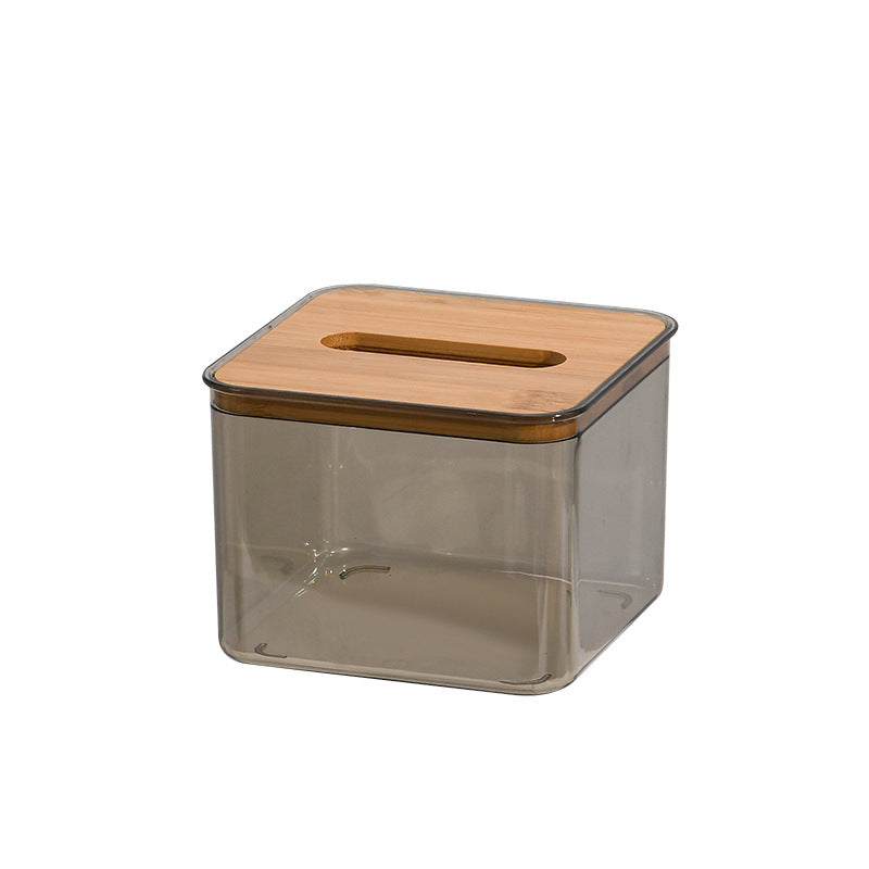 Bamboo And Wood Tissue Box