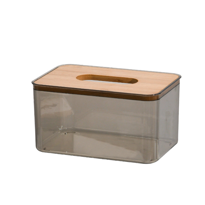 Bamboo And Wood Tissue Box