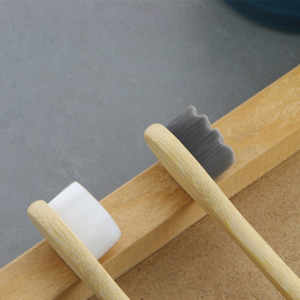 Brosse à dents plate en bambou