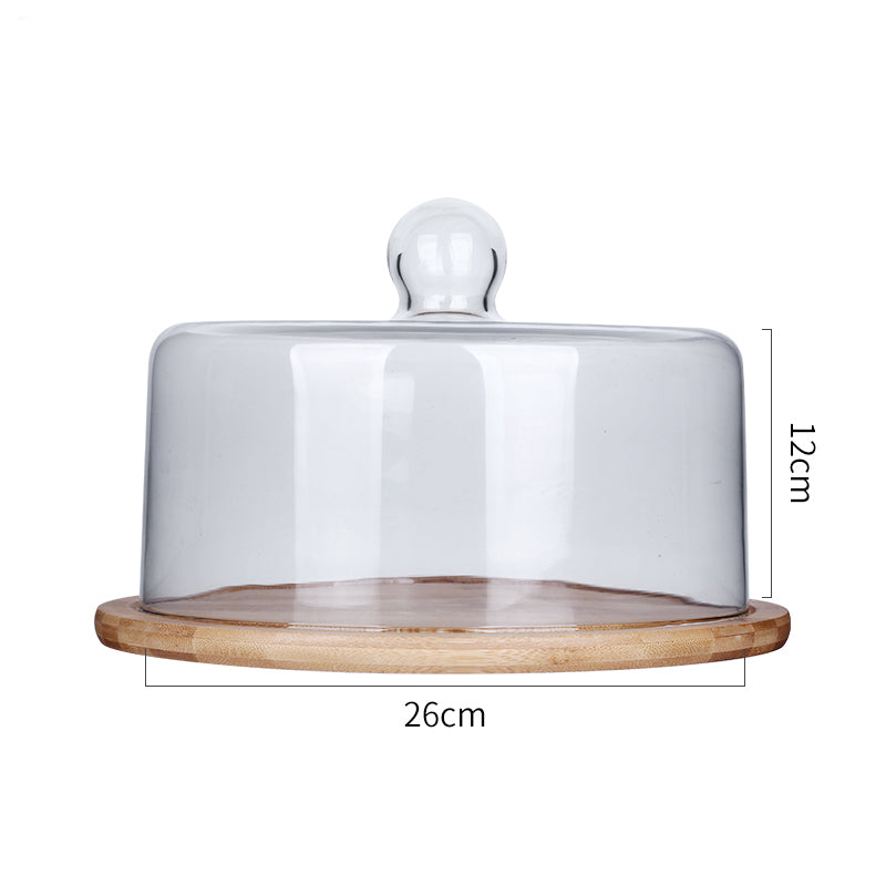 Glas-Obstteller/Nachmittagstee-Kuchendeckel