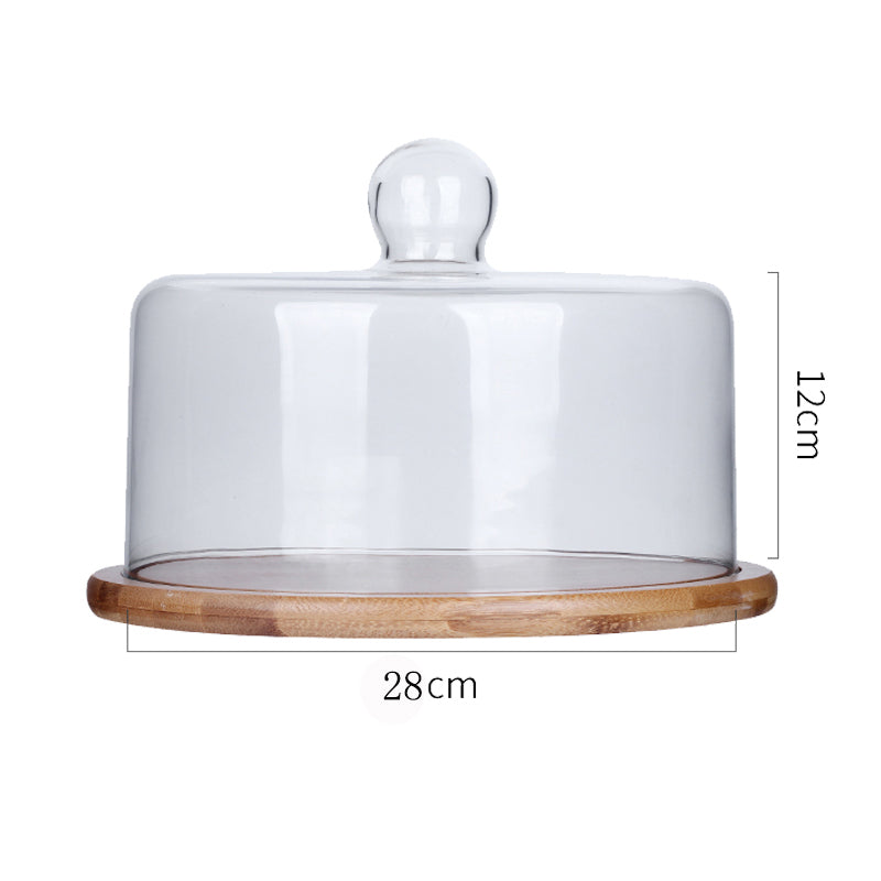 Glas-Obstteller/Nachmittagstee-Kuchendeckel