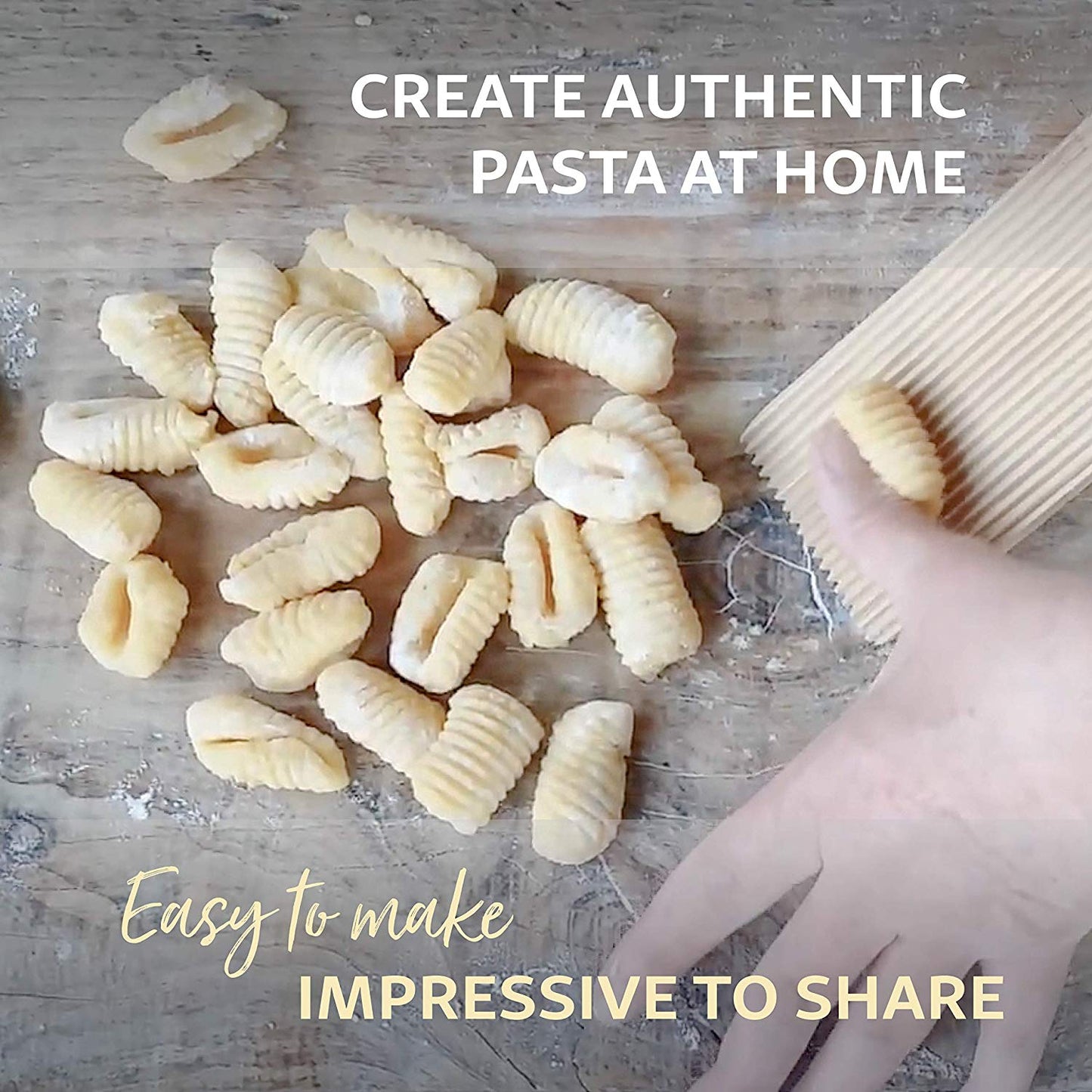 Assiette en bois de hêtre pour pâtes gnocchis italiens