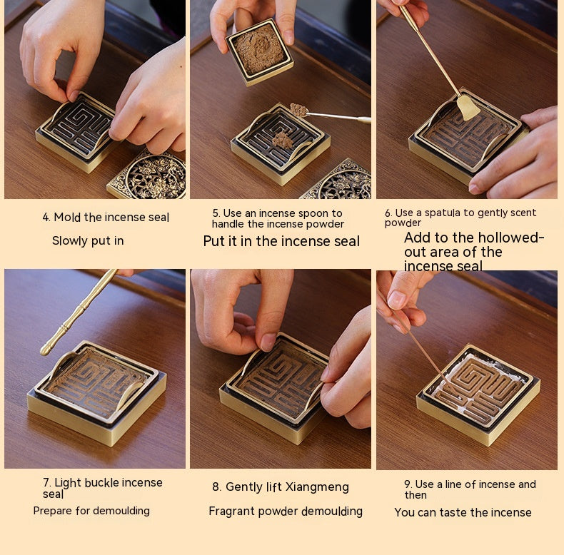High Quality Copper Incense Burner 8 Pcs