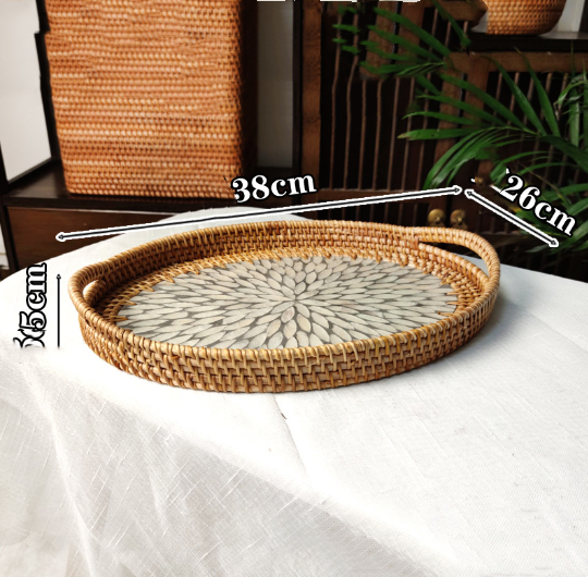 Rattan Shell Tray And Platter