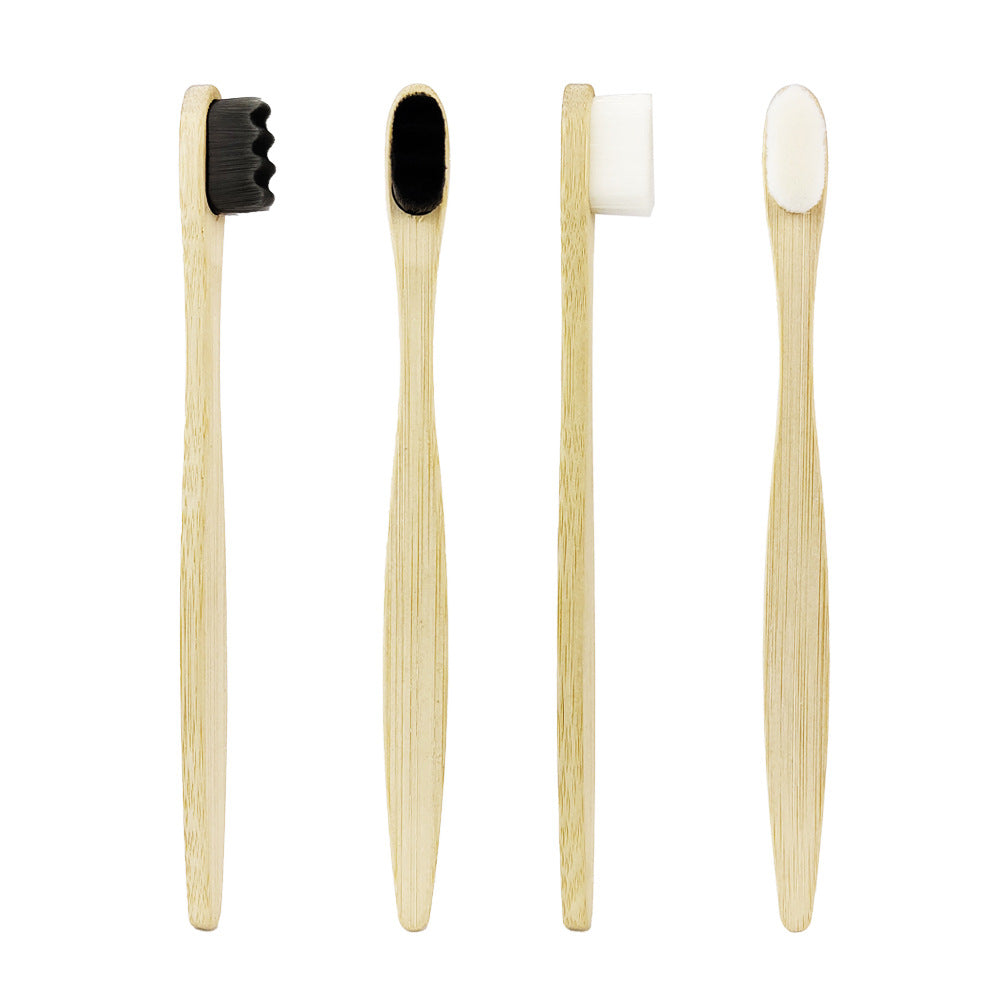 Brosse à dents plate en bambou