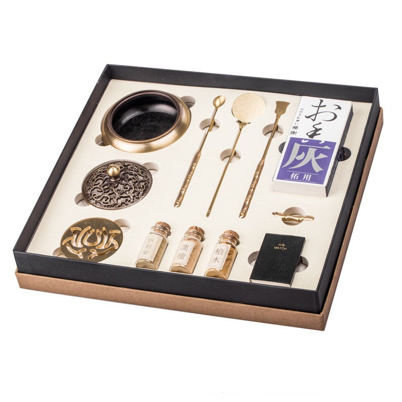 Pure Copper Incense Burner Set Taoist Temple