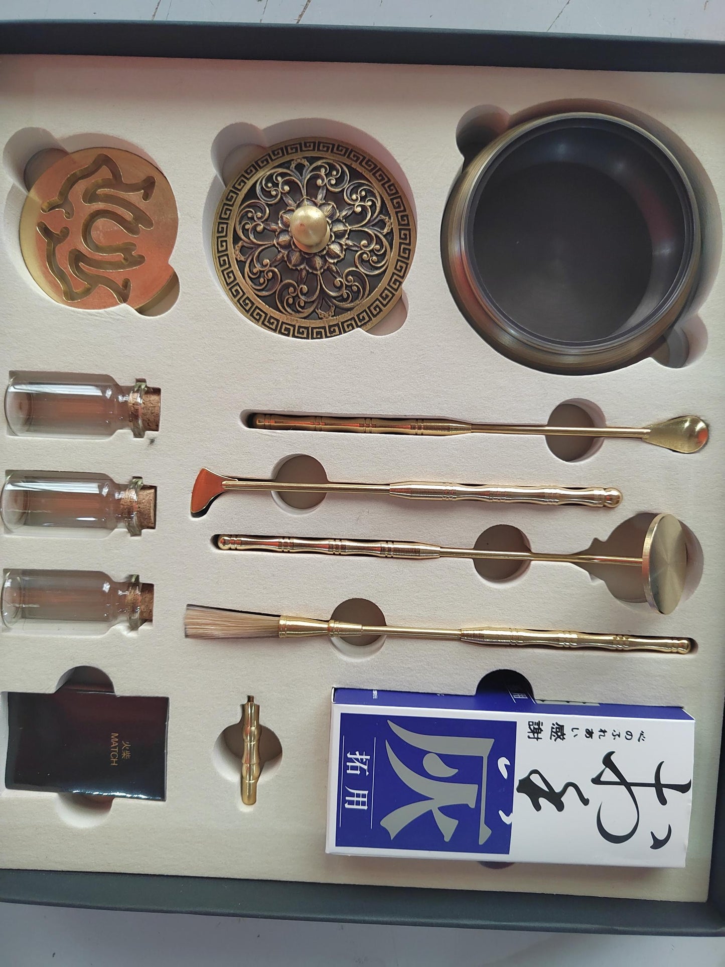 Pure Copper Incense Burner Set Taoist Temple