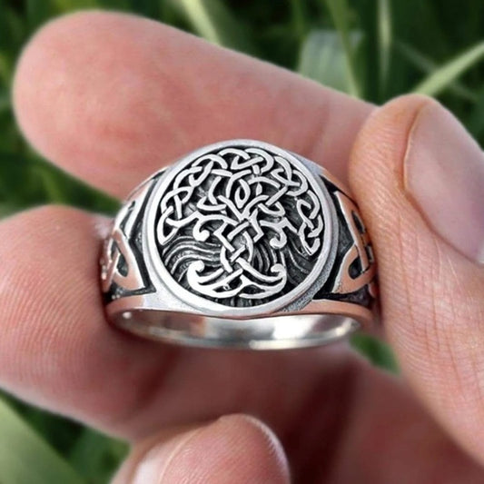 Viking Celtic Tree of Life Ring For Men
