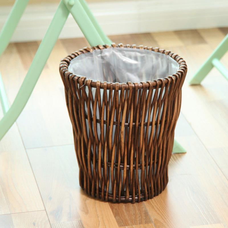 Rattan-Müllkorb