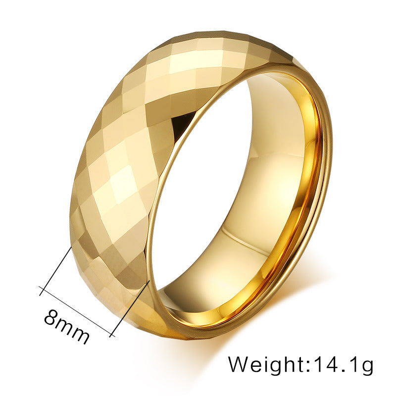 Tungsten Gold Ring For Men