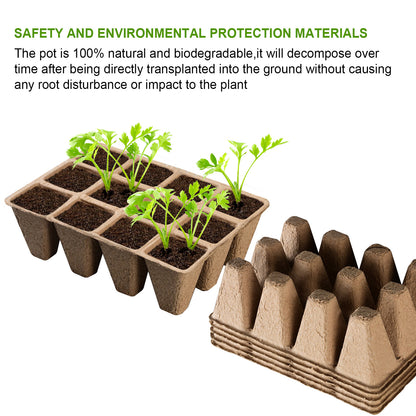 Biodegradable Eco-Friendly Seedling Nursery Pots 12-Hole