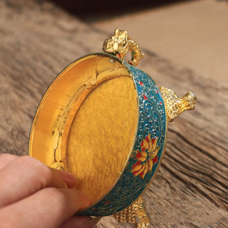 Copper Alloy Painted Tibetan Incense Burner