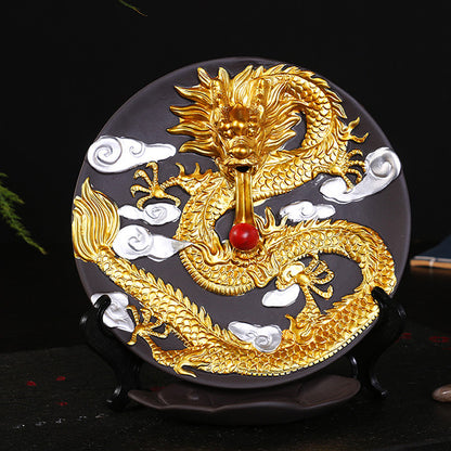 Ceramic Incense Burner Golden Dragon