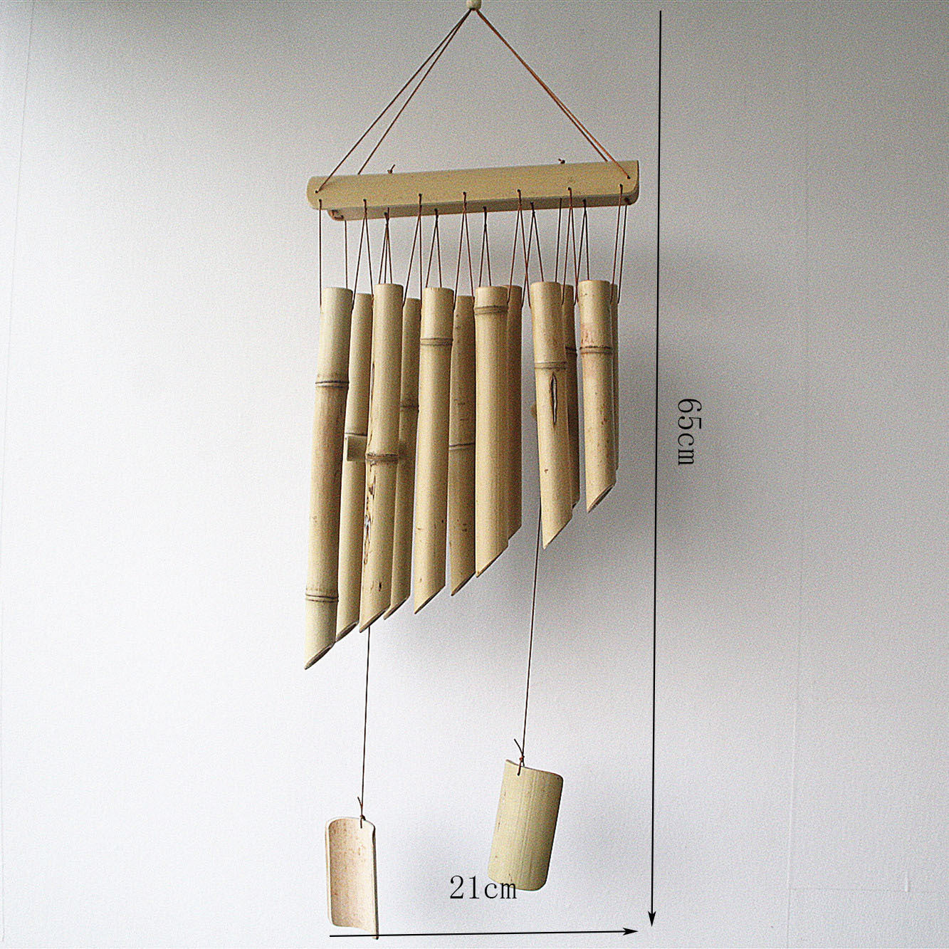 Handmade Bamboo 12-Tube Craft Wind Chimes