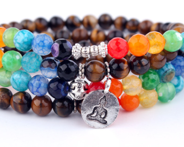 108 Natural Stone Rosary With Symbols