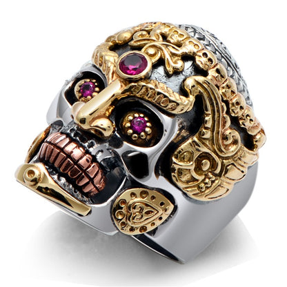 Fierce Skull Ring For Men 925 Silver