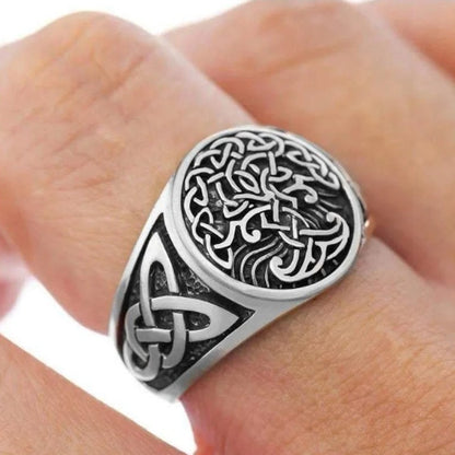 Viking Celtic Tree of Life Ring For Men