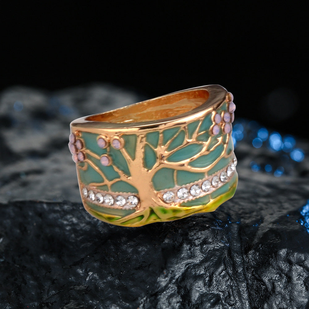 Bague Plaquée Or Arbre de Vie