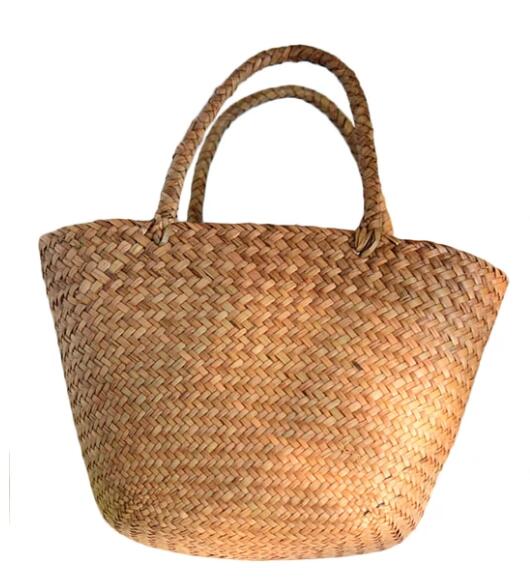 Vegan Natural Rattan Tote Bag