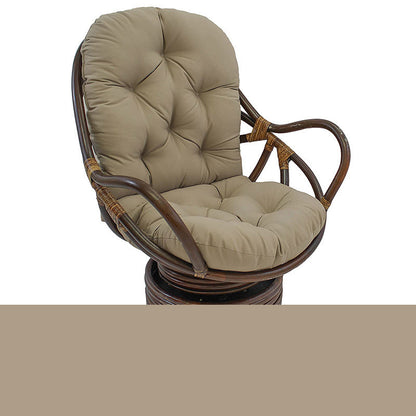 Swivel Rattan Chair Rainproof Polyester Seat Cushion