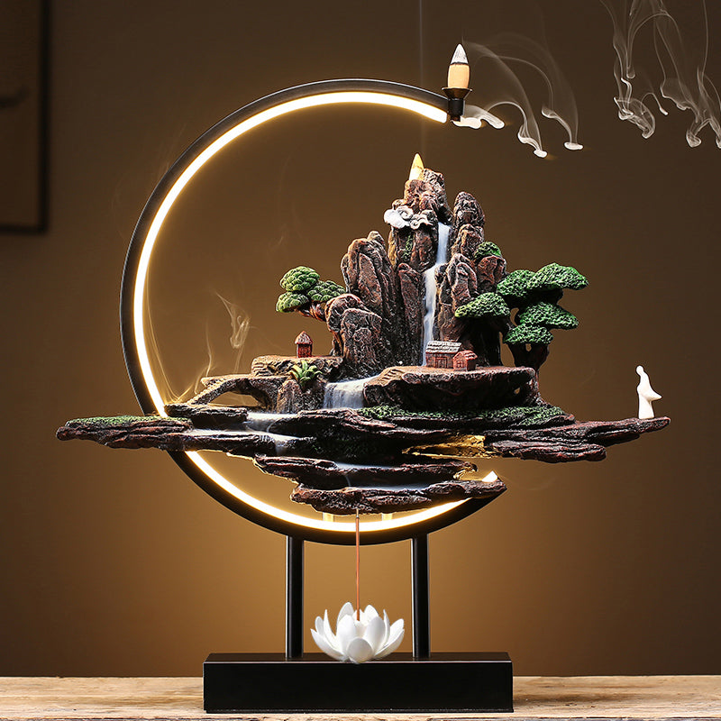Zen Incense Burner High Mountain Flowing Water