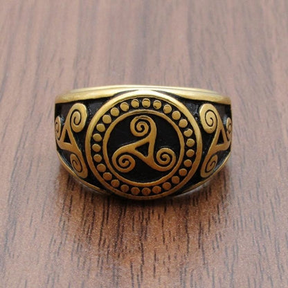 Titanium Steel Unique Viking Totem Ring For Men