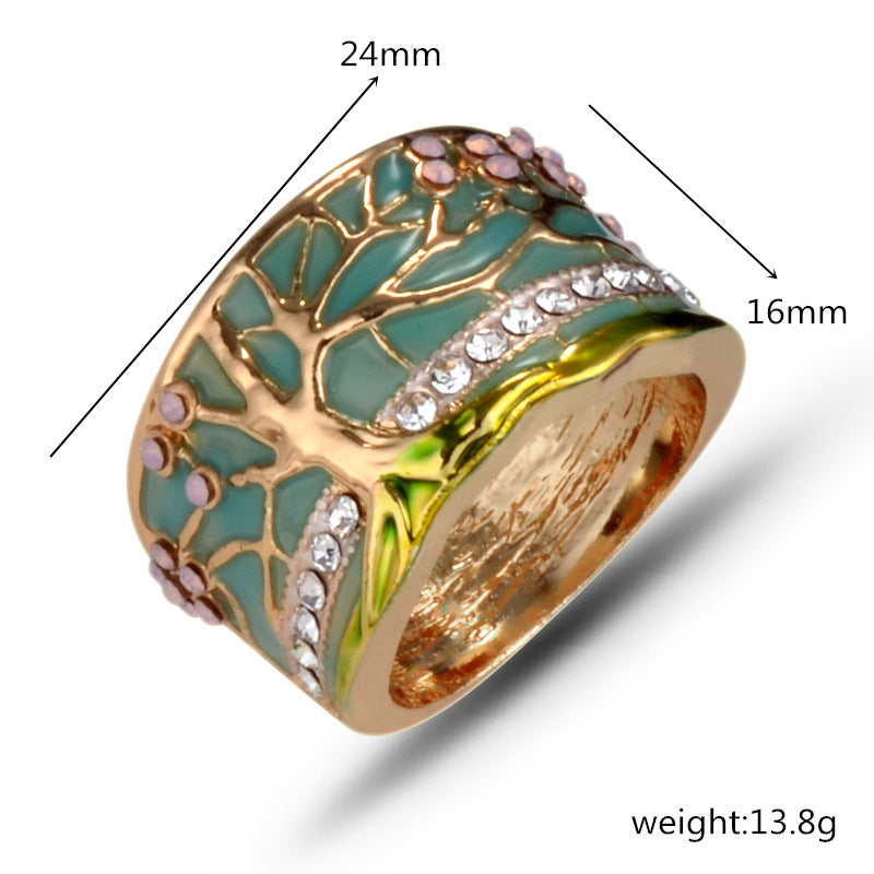 Bague Plaquée Or Arbre de Vie