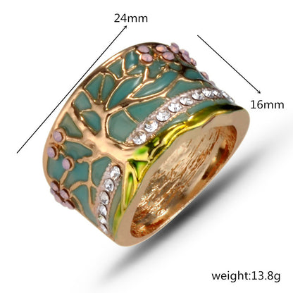 Bague Plaquée Or Arbre de Vie