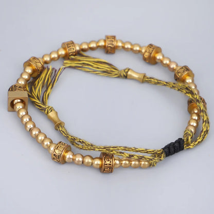 Tibetan Handmade Buddhist Braided Copper Beads