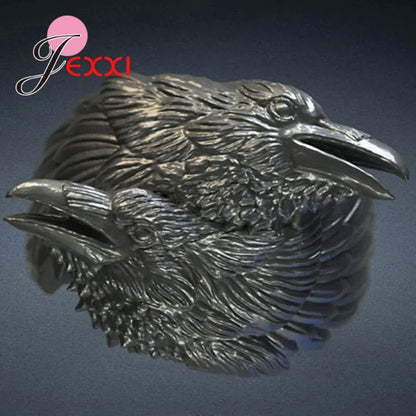 Entwined Ravens Mens Ring Ravens Norse Mythology