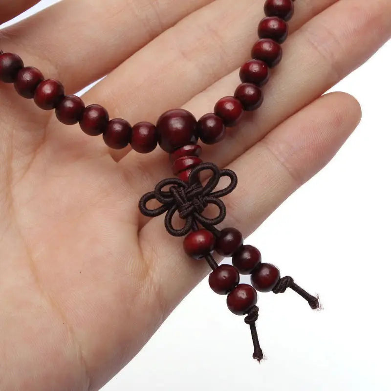 Buddhistische Mala aus natürlichem Sandelholz – 9 Stile