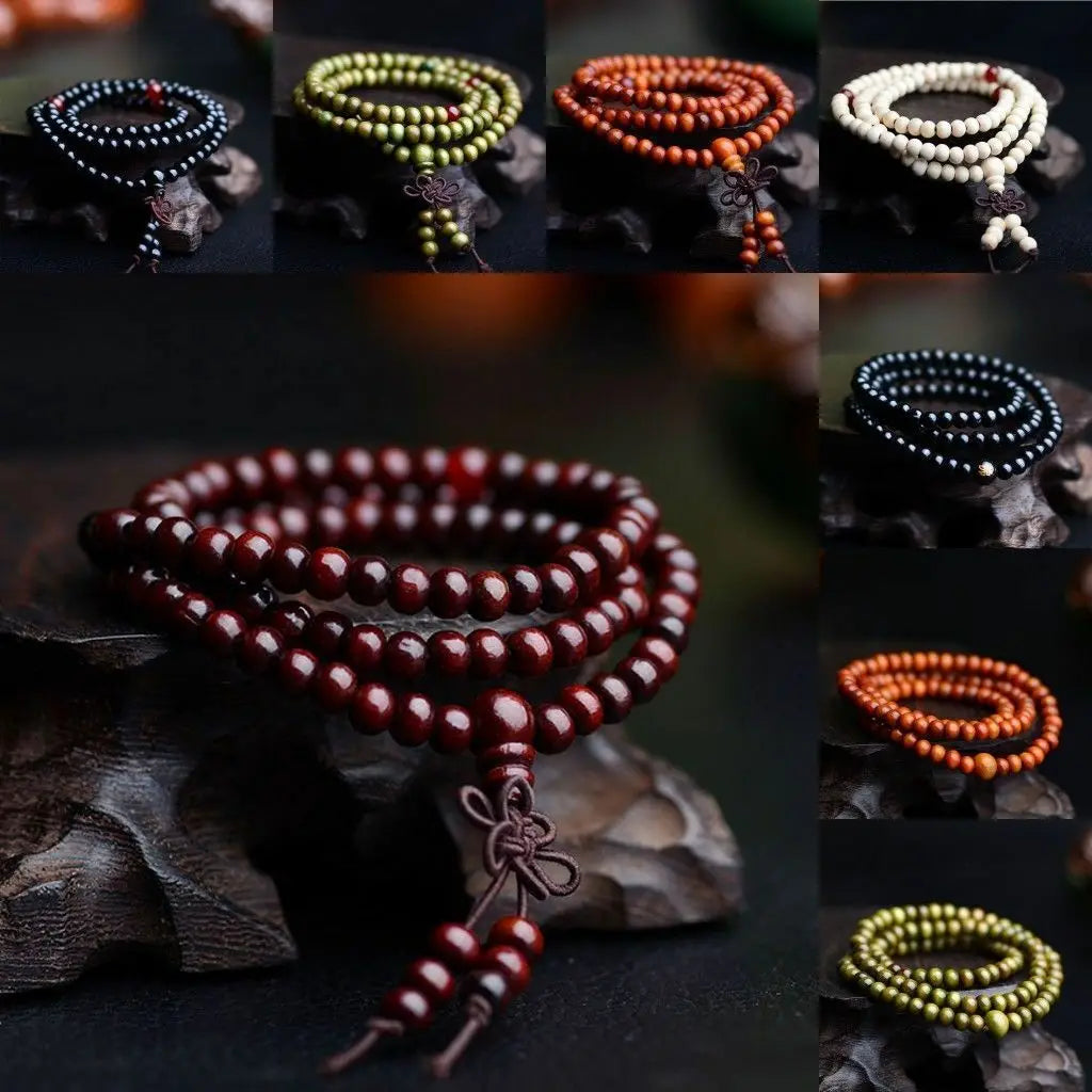 Natural Sandalwood Buddhist Mala - 9 Styles