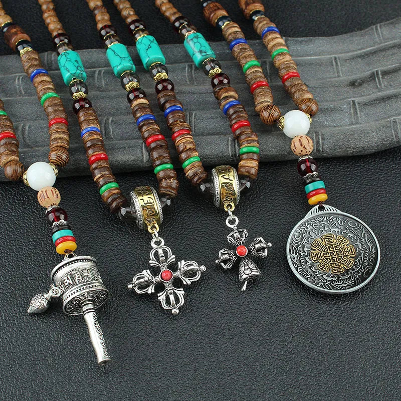 Nepal Buddhist Mala Wood Beads