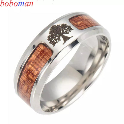 Bague arbre de vie Vikings Runes pour hommes