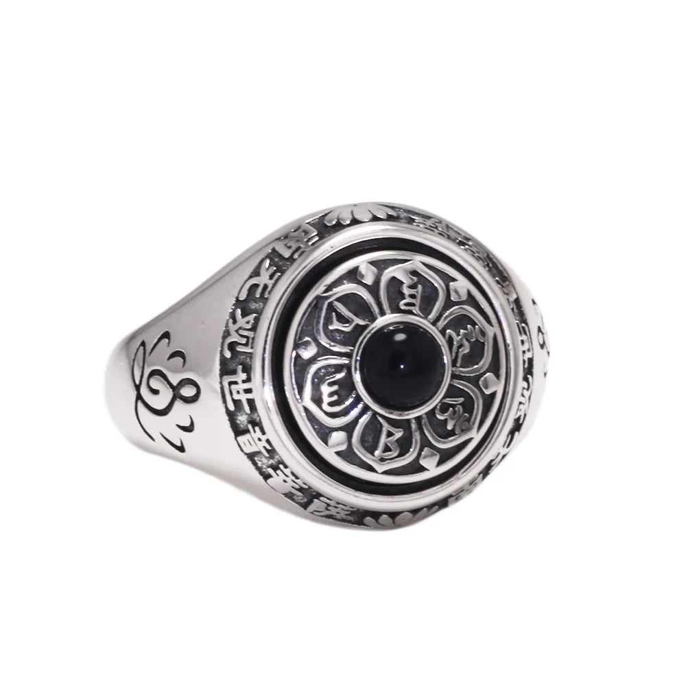 925 Sterling Silver Lotus Ring For Men
