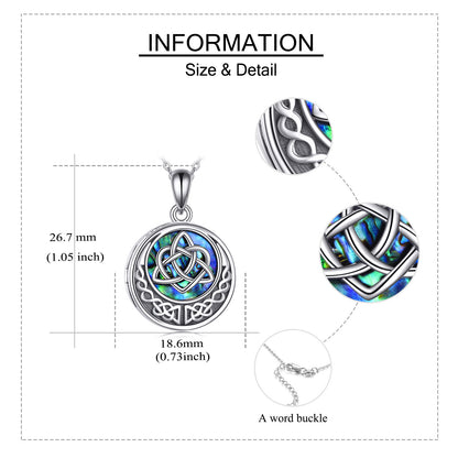 925 Silver Celtic Knot Photo Locket Necklace For Women