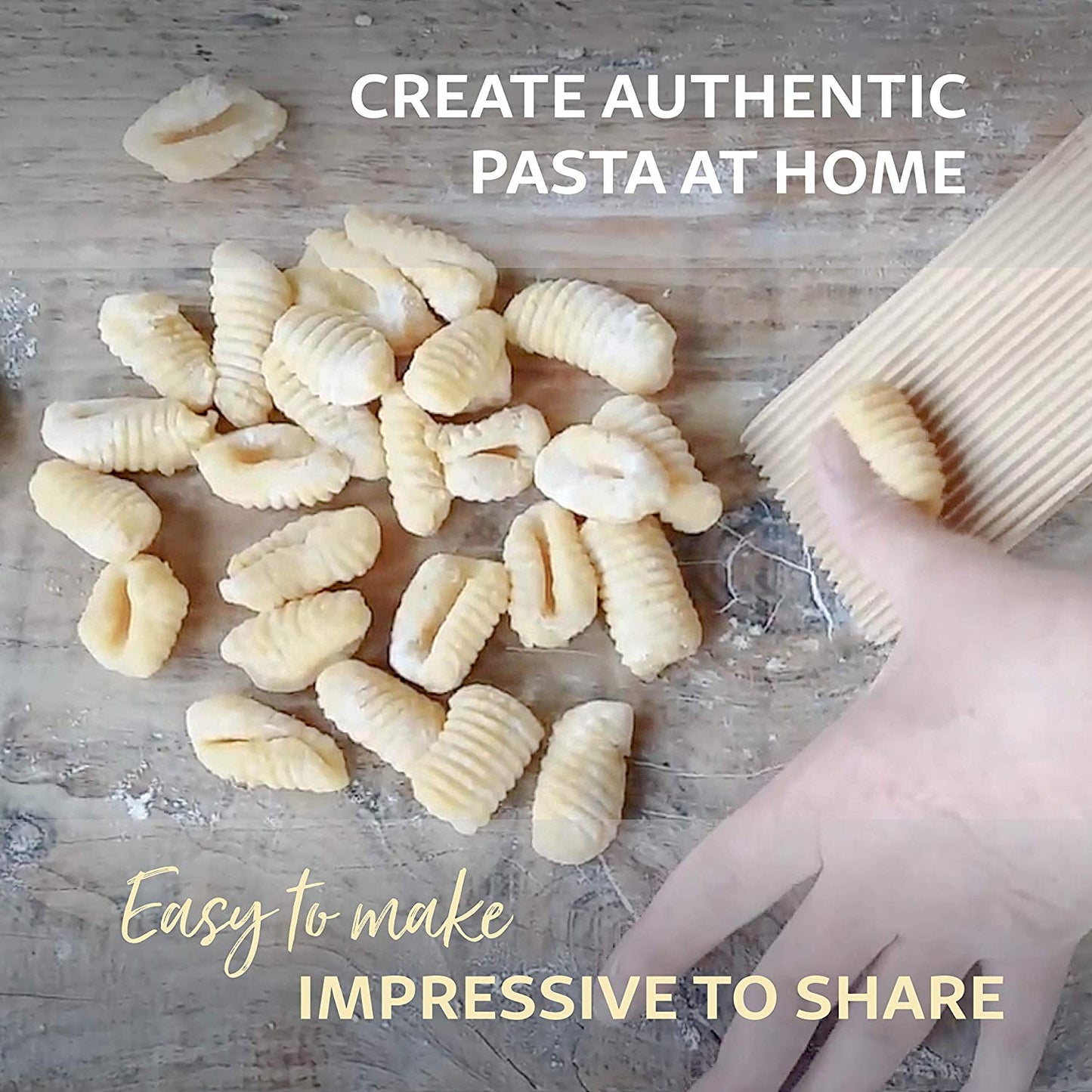Italian Gnocchi Pasta Beech Wood Plate