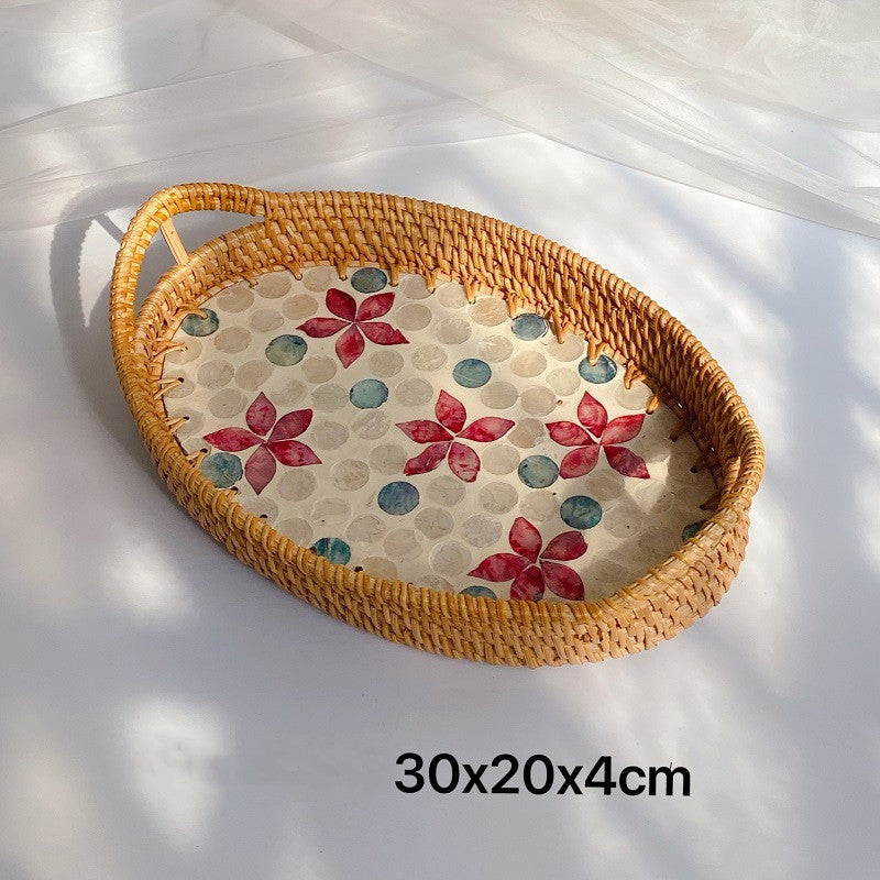 Rattan-Muscheltablett