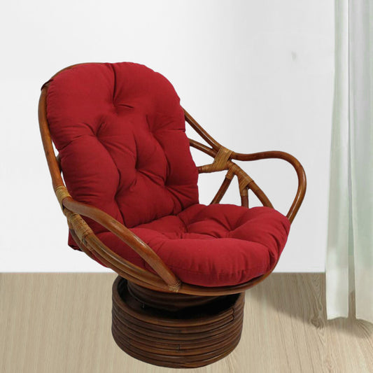 Swivel Rattan Chair Rainproof Polyester Seat Cushion