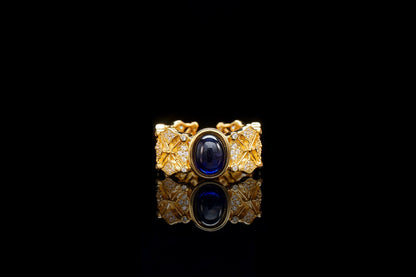 Luxury 925 Silver Plated Sapphire Ring